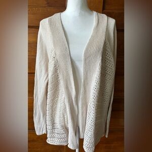 GAP Women's Beige Open-Front Cardigan